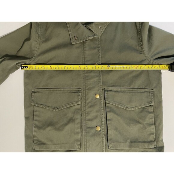 Caslon Nordstrom Women's Jacket Olive Green Utility Military Cargo S - Picture 6 of 9